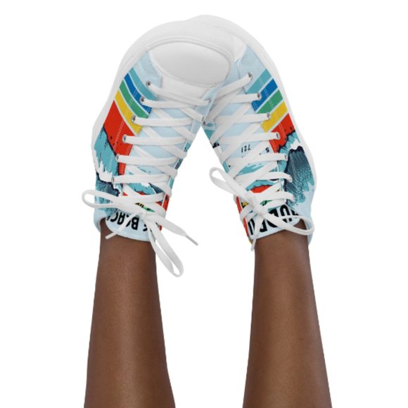 MUDPUPs More Beach Less Worry Converse High Tops | Stylish and Fun Summer Shoes - Picture 9 of 15